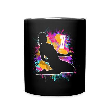Soccer Woman Soccer 1st Birthday - Full Colour Mug - black - Front