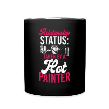 House Painter Decorator Girlfriend - Full Colour Mug - black - Front
