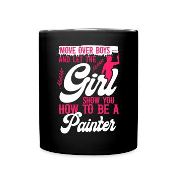House Painter Decorator Female - Full Colour Mug - black - Front