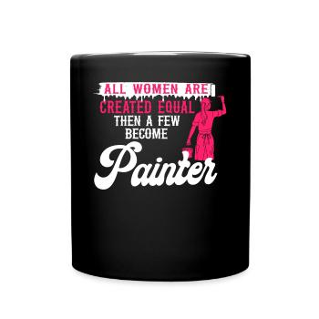 Peintre en bâtiment Décorateur Femme - Mug uni - noir - Devant