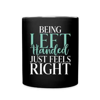 Left Handers Gifts - Tasse einfarbig - Schwarz - Vorne
