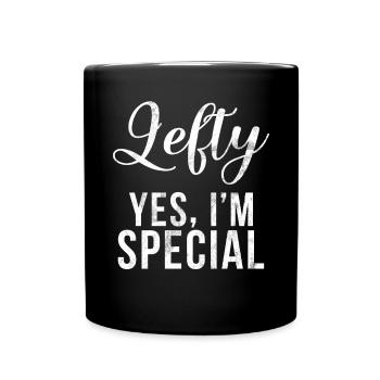 Left Handers Gifts - Tasse einfarbig - Schwarz - Vorne