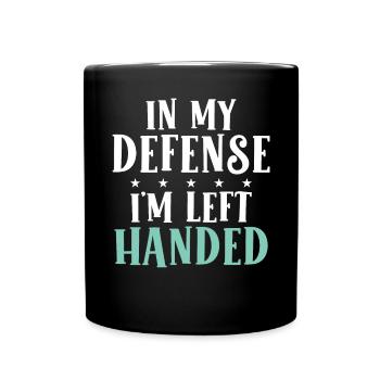 Left Handers Gifts - Tasse einfarbig - Schwarz - Vorne