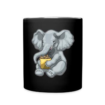 Elephant Peanuts - Full Colour Mug - black - Front