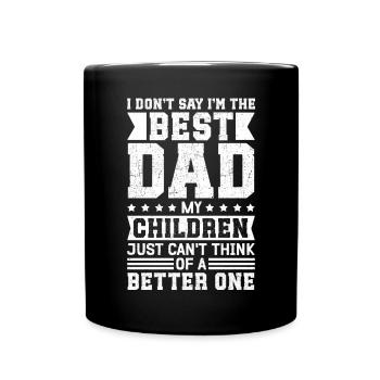 Bester Papa Geschenk Vatertag Geburtstag - Tasse einfarbig - Schwarz - Vorne
