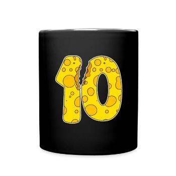 10 Years of Funny Cheese - Full Colour Mug - black - Front