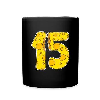 15 ans de Funny Cheese - Mug uni - noir - Devant
