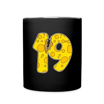 19 Year Old Funny Cheese - Full Colour Mug - black - Front