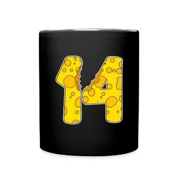 14 Years of Funny Cheese - Full Colour Mug - black - Front