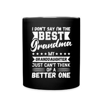 Beste Oma Geschenke Muttertag Geburtstag - Tasse einfarbig - Schwarz - Vorne