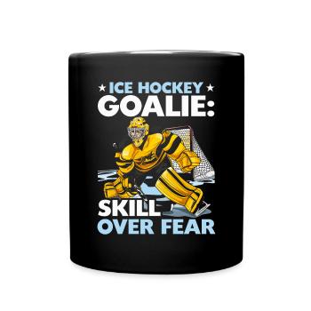 Ice Hockey Goalie Goaltender Keeper Goalkeeper - Full Colour Mug - black - Front