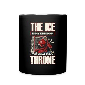 Ice Hockey Goalie Goaltender Keeper Goalkeeper - Full Colour Mug - black - Front