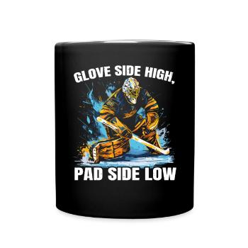Ice Hockey Goalie Goaltender Keeper Goalkeeper - Full Colour Mug - black - Front