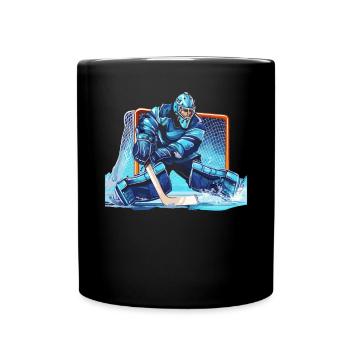 Ice Hockey Goalie Goaltender Keeper Goalkeeper - Full Colour Mug - black - Front