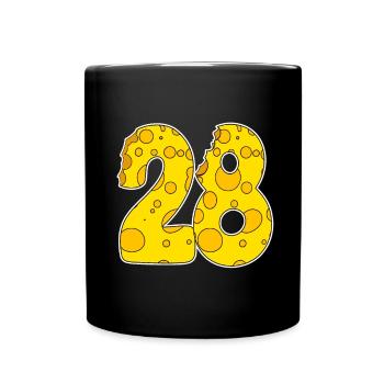 28 years old Lustig Käse - Full Colour Mug - black - Front