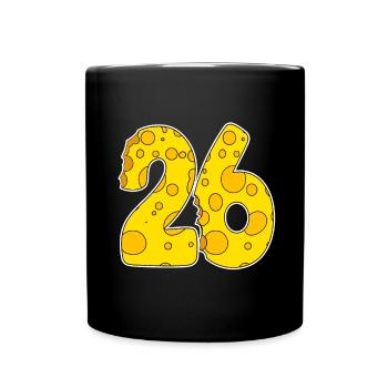 26 ans de Lustig Käse - Mug uni - noir - Devant