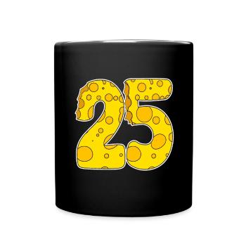25 ans de Lustig Käse - Mug uni - noir - Devant