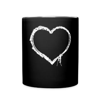 House Painter Decorator Heart - Full Colour Mug - black - Front
