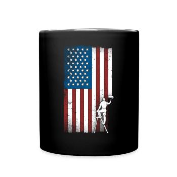 Peintre en bâtiment Décorateur Américain - Mug uni - noir - Devant