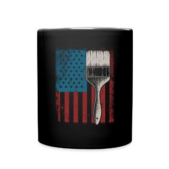 Peintre en bâtiment Décorateur Américain - Mug uni - noir - Devant