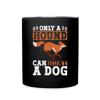 Fuchsjagd Geschenke Jagdhund - Tasse einfarbig - Schwarz - Vorne
