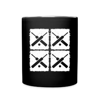 Cricket Retro Cricket Cricketing Retro Cricket Pla - Tasse einfarbig - Schwarz - Vorne