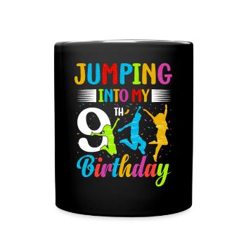 Trampoline Lover 8e anniversaire Party Jumping - Mug uni - noir - Devant