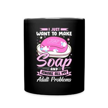 Soap Bath Soap Natural Soap - Full Colour Mug - black - Front