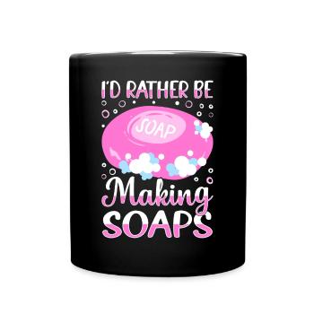 Soap Bath Soap Natural Soap - Full Colour Mug - black - Front