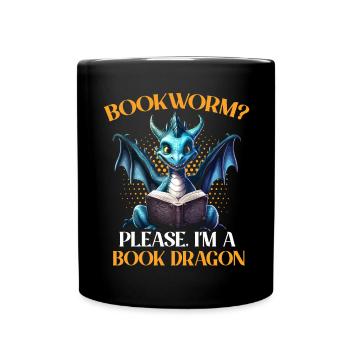 Dragons et livres Dragon Lover Bookish - Mug uni - noir - Devant