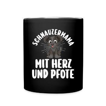Schnauzer géant Schnauzer chien - Mug uni - noir - Devant