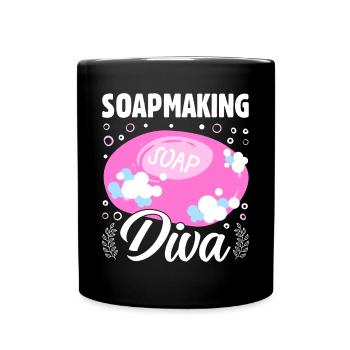 Soap Bath Soap Natural Soap - Full Colour Mug - black - Front