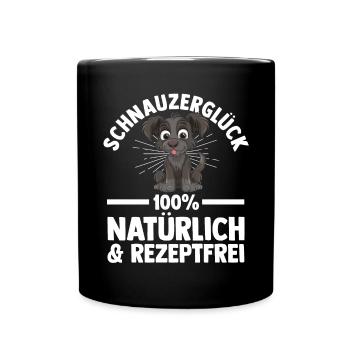 Schnauzer géant Schnauzer chien - Mug uni - noir - Devant