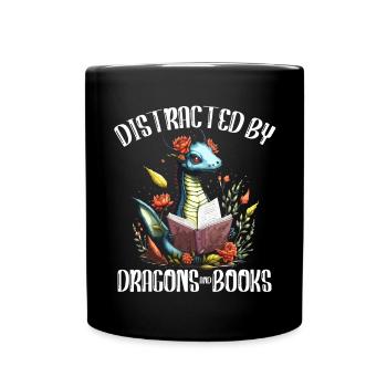 Dragons et livres Dragon Lover Bookish - Mug uni - noir - Devant