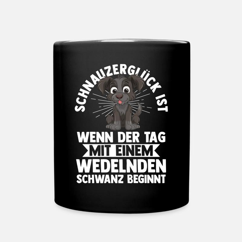 Riesenschnauzer Hund Schnauzer - Tasse einfarbig - Schwarz