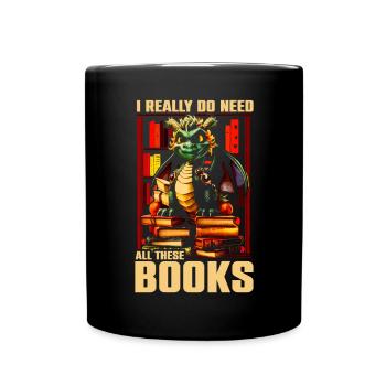 Dragons et livres Dragon Lover Bookish - Mug uni - noir - Devant