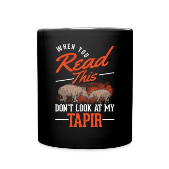 Tapir Flachlandtapir Tapirdae Tapir - Tasse einfarbig - Schwarz - Vorne