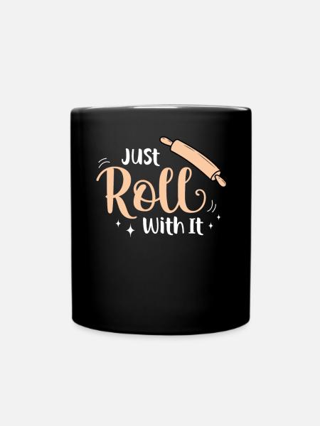 Bäcker Bäckerein Backwaren Backen Geschenk - Tasse einfarbig - Schwarz