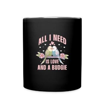 Perruche oiseau animal de compagnie perruche cadeau - Mug uni - noir - Devant