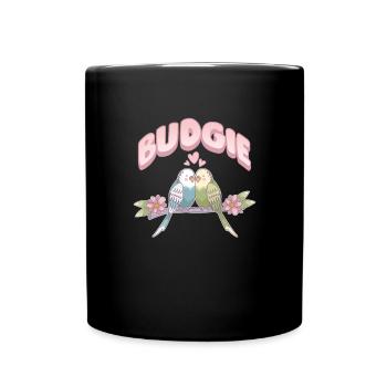 Perruche oiseau animal de compagnie perruche cadeau - Mug uni - noir - Devant