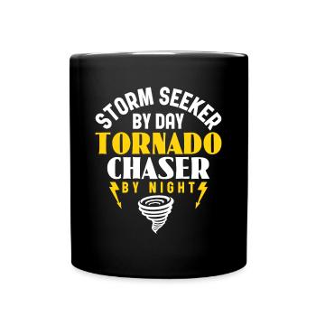 Storm Chaser Dad - Storm Chasing Tornadoes - Full Colour Mug - black - Front