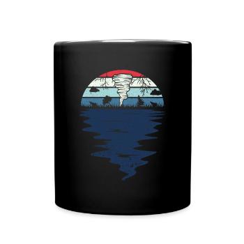 Retro Chasseur de tornades Chasse aux tornades Tornades Ouragans - Mug uni - noir - Devant