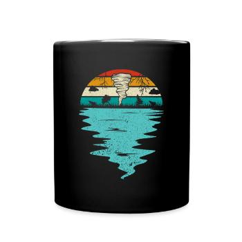 Retro Chasseur de tornades Chasse aux tornades Tornades Ouragans - Mug uni - noir - Devant