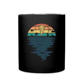 Retro Chasseur de tornades Chasse aux tornades Tornades Ouragans - Mug uni - noir - Devant