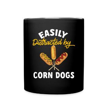Corn Dog Corndog - Full Colour Mug - black - Front