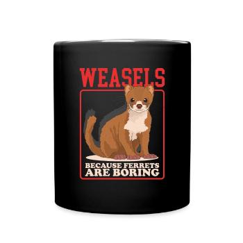 Belette souris belette Hermännchen cadeau - Mug uni - noir - Devant