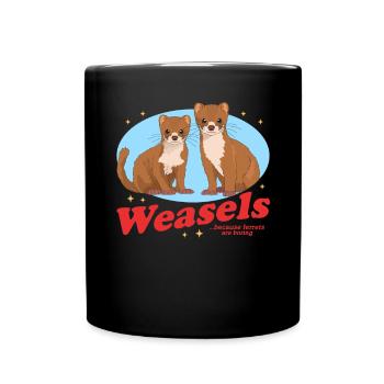 Belette Hermännchen souris belette cadeau - Mug uni - noir - Devant