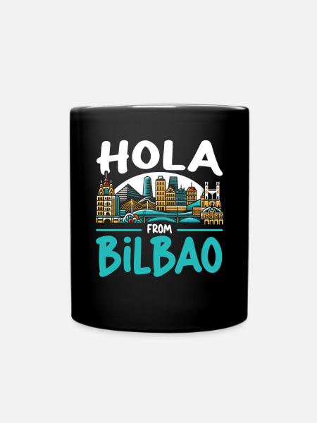 Bilbao Spanien Reiseurlaub Ich liebe die Skyline von Bilbao - Tasse einfarbig - Schwarz