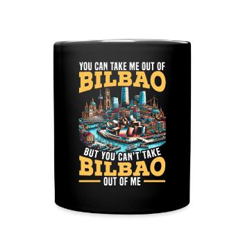 Bilbao Spain Travel Vacation I Love Bilbao Skyline - Full Colour Mug - black - Front