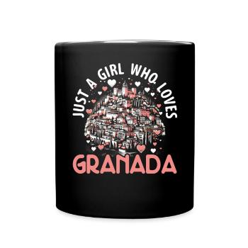 Granada Spain Travel Vacation Granada Skyline - Full Colour Mug - black - Front